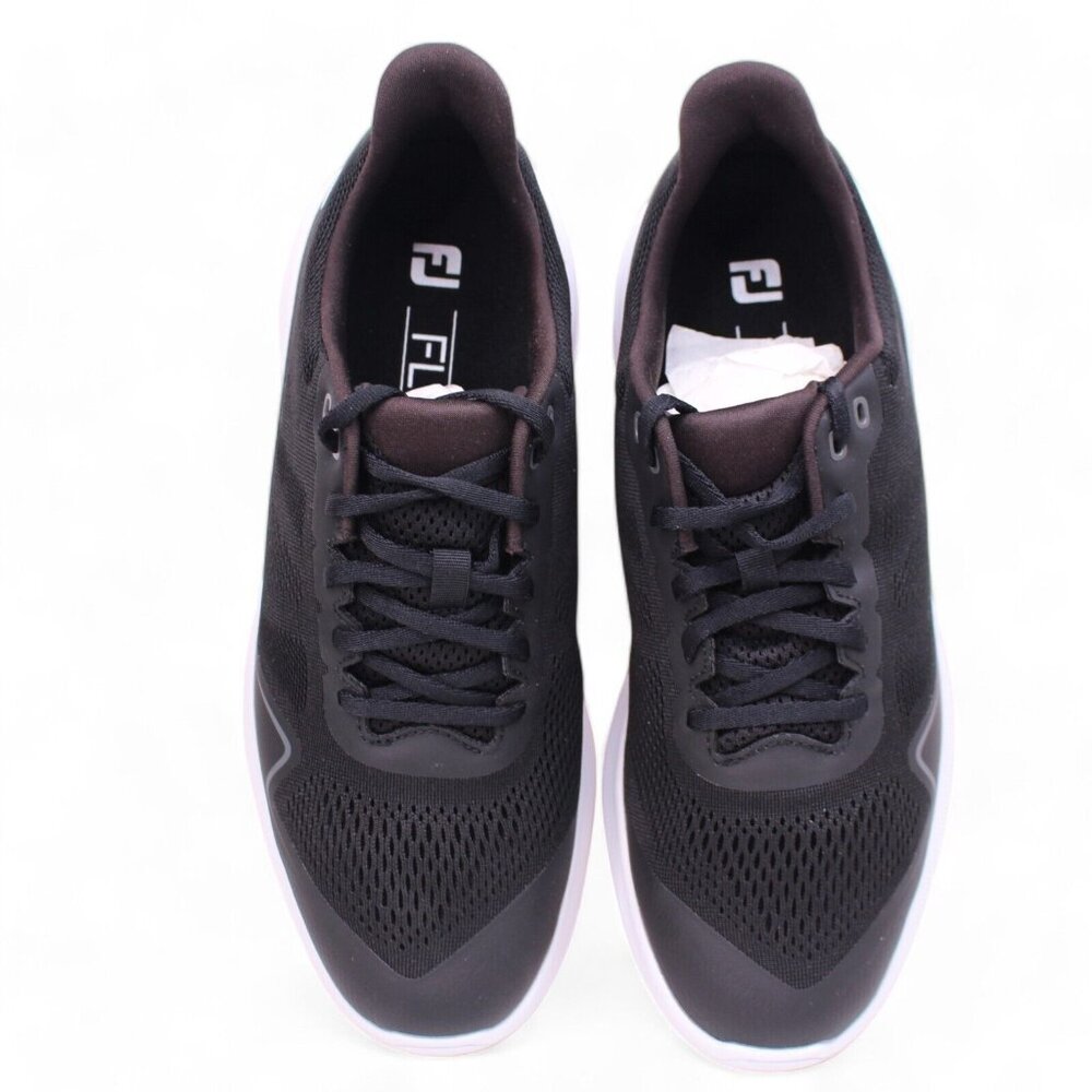 FootJoy FJ Flex Spikeless Golf Sports Shoes Men's  Black/Red 56141 Medium Width - Picture 9 of 11